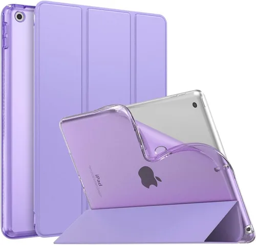 Vista 32 de MoKo Funda compatible con iPad de 9ª/8ª/7ª generación de 10.2 pulgadas (2021/2020/2019), delgada y ligera funda inteligente con protector trasero