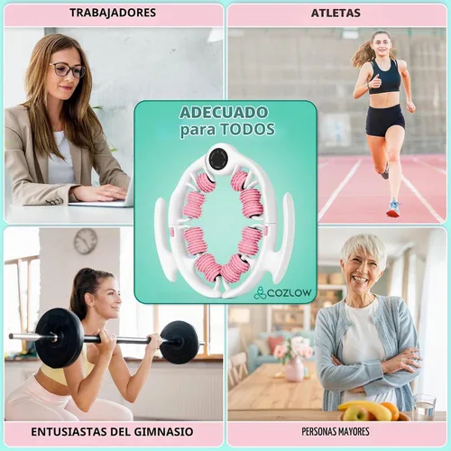 Vista 7 de COZLOW Rodillo de masaje para celulitis - Rosa - Masajeador anticelulítico con asas de rodillo desmontables para muslos, piernas y glúteos
