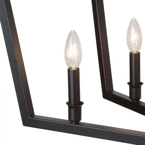 Vista 8 de Lámpara de araña para comedor, moderna iluminación de isla de cocina de hierro forjado negro