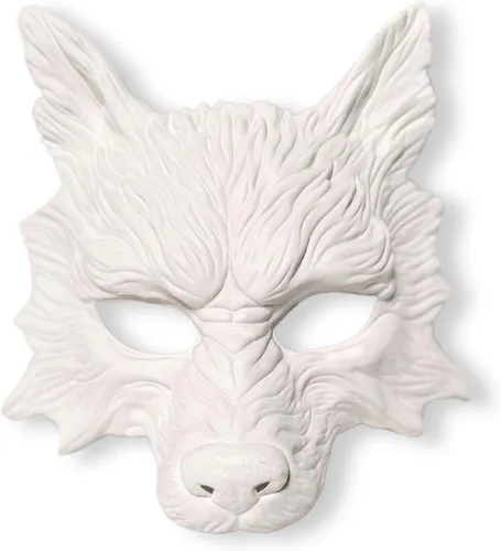 Vista 10 de Máscara de lobo de animales para mascarada, máscara de lobos, máscara de Halloween, cosplay, máscara de fiesta