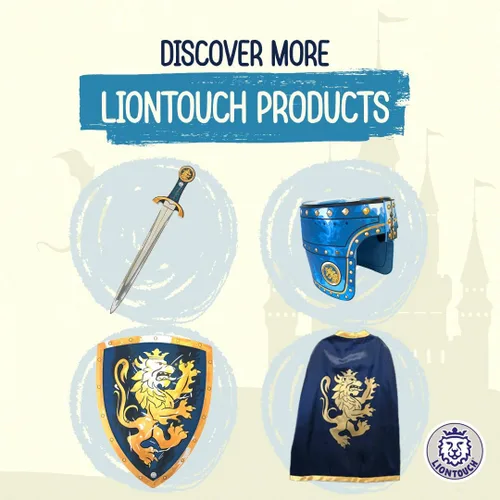 Vista 6 de Liontouch - Hacha de batalla para niños - Arma de juguete de espuma, azul