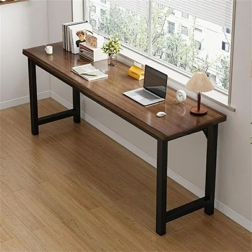 Vista 29 de Escritorio de oficina cuadrado de 15.7 pulgadas de frente a atrás, mesa larga rectangular para sala de estar, escritorio extra largo, estante
