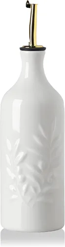 Vista 16 de Sweejar Botella dispensadora de aceite de oliva de cerámica de 20 onzas de alivio opaco que protege para reducir la oxidación, adecuada para Beige