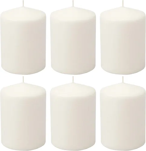 Vista 14 de Stonebriar Paquete de 3 velas altas de 3 x 3 pulgadas, 18 horas de larga duración, sin perfume, de cera blanca