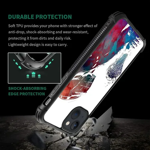 Vista 39 de Compatible con funda para iPhone 6 Plus/6s Plus,Bite Your Teeth Diseño de patrón asombroso, funda trasera dura de PC anti-arañazos y a prueba