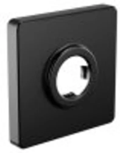 Vista 2 de Moen 147572BL Brida cuadrada moderna para brazo de ducha, negro mate