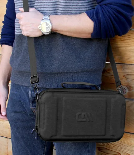 Vista 6 de CASEMATIX Travel Case Compatible with Logitech G Cloud Gaming Handheld Console and Portable Handheld Gaming Accessories - Durable Exterior