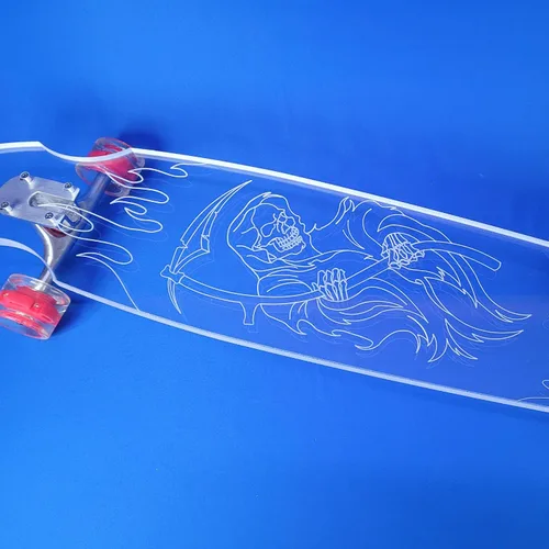 Vista 16 de GHOST BOARDS Clear Longboard Skateboard - Transparent Acrylic Long Boards with Light-Up LED Wheels for Smooth Rides - Ride The Streets in Style with