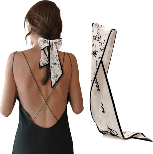 Vista 18 de Women's Designer Neckerchief Handbag Handle Ribbon Fashion Scarf Letter Printed Hair Tie
