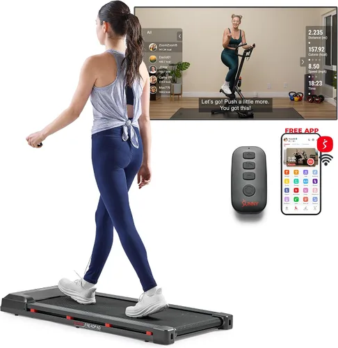 Vista 3 de Sunny Health & Fitness Cintas de correr inteligentes con Wi-Fi