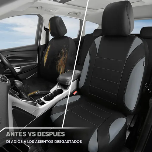 Vista 6 de CAR PASS Fundas de Asiento de Coche Impermeables Juegos Completos, Fundas de Asiento de Ajuste Universal para Coches, Juego de Fundas de Asiento