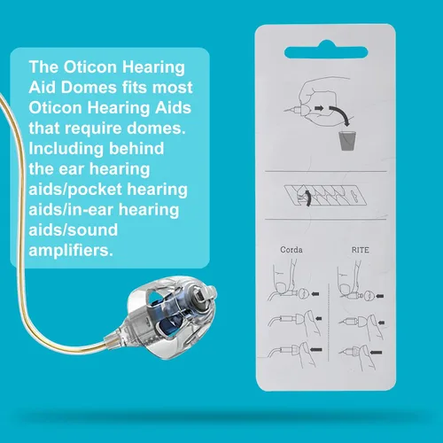 Vista 5 de Cúpulas para audífonos para Oticon MiniFit Cúpulas de graves de doble ventilación: 2 paquetes (6mm), cúpulas universales para suministros
