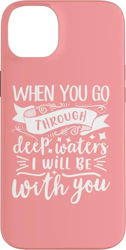 Vista 15 de iPhone 16 Bible Verse Isaiah 43:2 Christian Quote Motivational Gifts Case