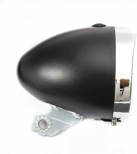 Vista 8 de Kadimendium Luz delantera de bicicleta, faro retro negro fácil de instalar con soporte para ciclismo ABS Construction, Weather proof, Fits