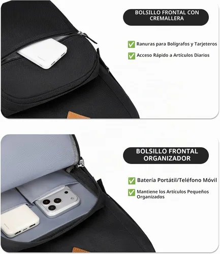 Vista 3 de Abshoo Classical Basic Mochila de viaje para escuela resistente al agua. Mochila escolar de espalda., Negro), BPDU1B1