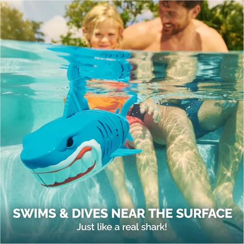Vista 4 de SwimWays Rainbow Reef Shark Toy, Finn Diesel Kids Shark Pool Toy and Swimming Accessory, Self-Activated Water Toys, Learn to Swim Pool Toys for Kids