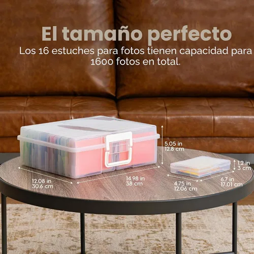 Vista 3 de IRIS USA, Inc. KP-XLPHO 4 "x 6" Photo and Craft Keeper, extra grande, transparente