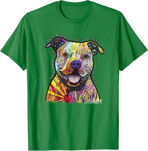 Vista 3 de Beware Of Pit Bulls, Dean Russo Pitbull Original - Camiseta para amantes de los perros, Negro