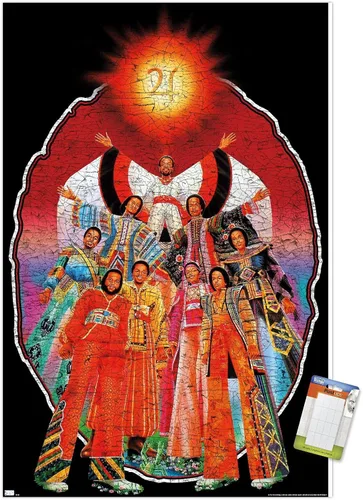 Vista 12 de Earth Wind & Fire - Póster de pared con banda, 22.4 pulgadas de largo x 14.7 pulgadas de ancho, versión enmarcada de madera de granero