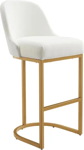 Vista 121 de Leick Home 214536 Barrelback Silla de comedor con base de metal, juego de 2, para comedor, asiento moderno de lino negro y base de metal dorado