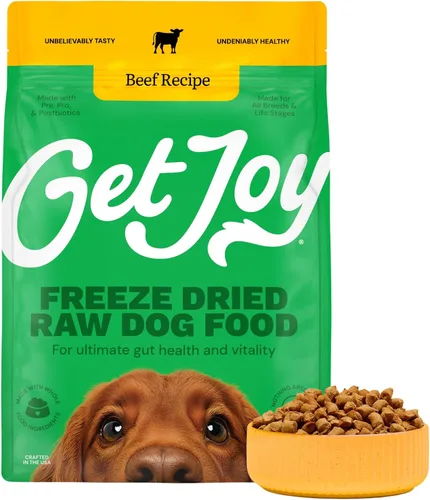 Vista 13 de Get Joy Alimento liofilizado para perros Receta de carne de res con superalimentos para la salud intestinal y la digestión Comida o adorno