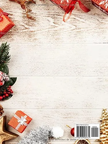 Vista 2 de Cuaderno de bocetos de Navidad Tapa dura Cuaderno con diseño navideño grande, 8,5x11, 120 páginas, para dibujar, Libro de tapa dura para mujeres