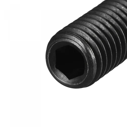 Vista 5 de uxcell Tornillos de fijación de punta de bola, 10 piezas M8 x 0.984 in de acero de alto carbono Métrico Spring Hex Socket Grub Tornillo