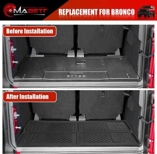 Vista 2 de Mabett - Forro de carga para accesorios Ford Bronco 2021-2026, solo 2 puertas Not for Bronco Sport or 4-Door, Raised-Lip Spill Containment