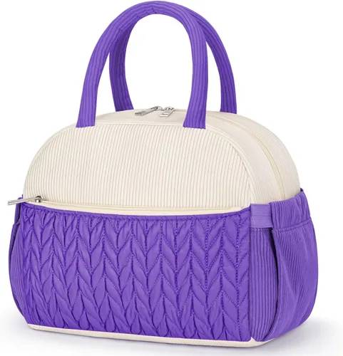 Vista 20 de KUBYA Lonchera de Pana Bolsa de Almuerzo para Mujeres y Hombres, Linda Fresa Pequeña Aislada Reutilizable Trabajo A Prueba de Fugas Simple Loncheras