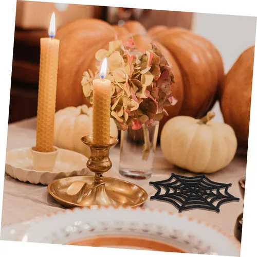 Vista 9 de UPKOCH 6 posavasos resistentes al calor, tapetes decorativos de fieltro para Halloween
