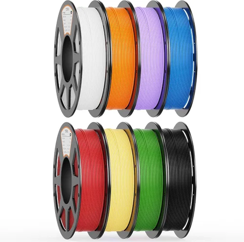 Vista 32 de Paquete de filamento PLA de 0.069 pulgadas, 8 colores vibrantes, apto para Pla Bundle-250gx8-112020006