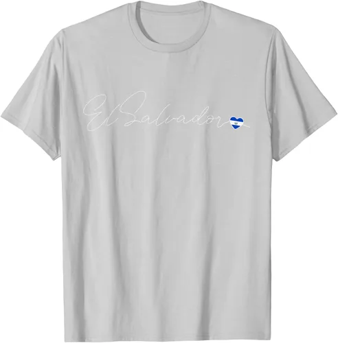 Vista 63 de Camiseta Simple Love El Salvadoreño con diseño de corazón en El Salvador