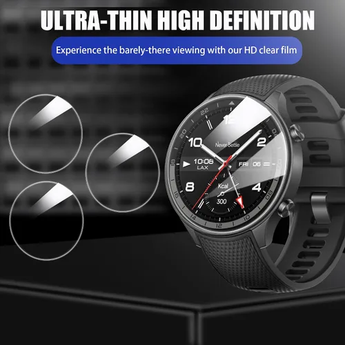 Vista 8 de Lamshaw Protector de pantalla de reloj inteligente militar compatible con Mingwear [3 unidades] Película protectora de pantalla de vidrio templado