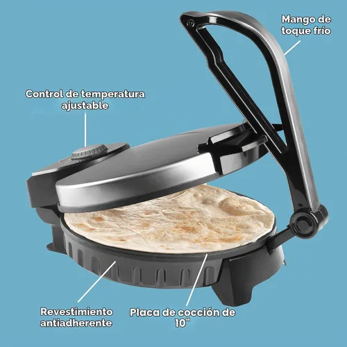 Vista 2 de Máquina eléctrica para hacer omelet/tortillas, antiadherente, muy resistente