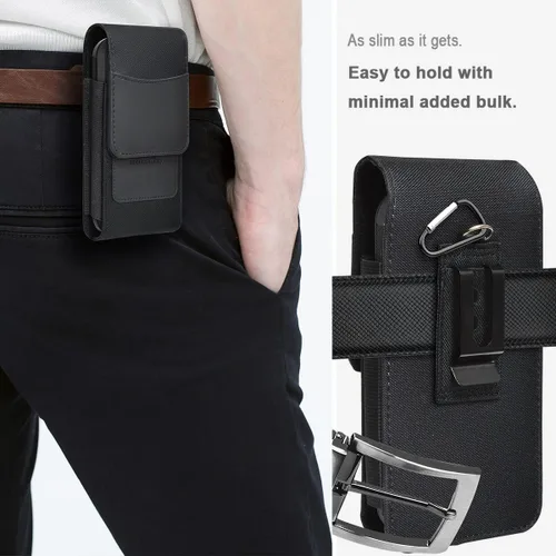 Vista 6 de Funda protectora para teléfono con clip para cinturón es adecuada para iPhone 17/16/15/Pro/Max/14/Pro/Max/13/Pro/Max/12 Samsung Galaxy S21 Ultra