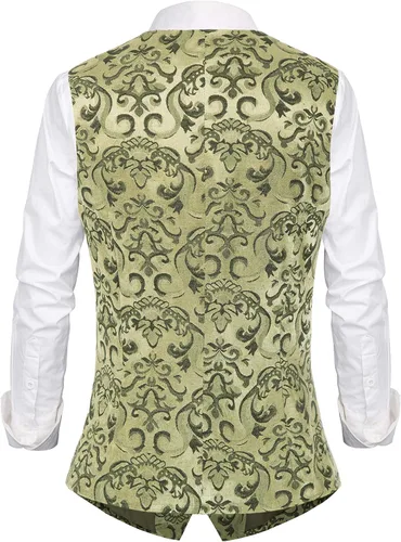 Vista 5 de GRACE KARIN Chaleco de chaleco vintage para mujer, vestido steampunk, chaqueta jacquard