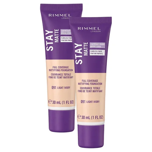 Vista 41 de 3 x Rimmel London Stay Matte - Base líquida mousse mate 30ml - 201 Beige clásico