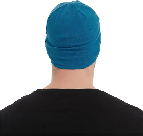 Vista 4 de Gorro de lana merina, gorra ligera para correr, transpirable, gorro de dormir para hombres y mujeres