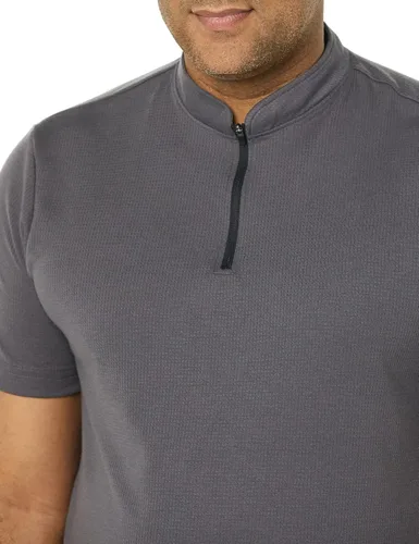 Vista 5 de Tienda Essentials Camisa Performance Soft Tech de manga corta con cremallera corta para hombre