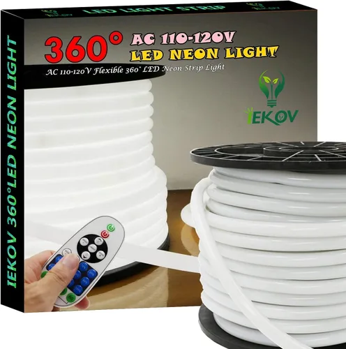 Vista 13 de Adaptador de fuente de alimentación con receptor IR+23 teclas de control remoto para 360° LED NEON Light (16.4 ft-65.6 ft)