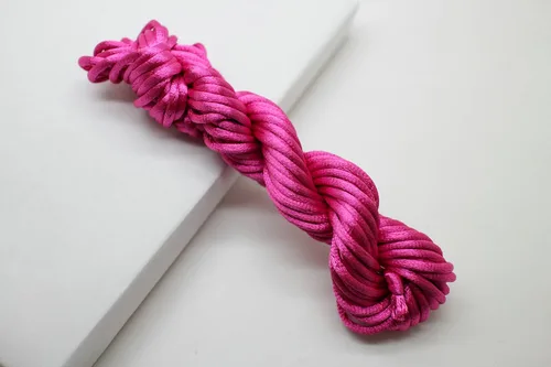 Vista 8 de Nuevo 20bundles 200Yards 0.098 in Satin/Rattail Cordón de seda para collar, pulsera, cordón de cuentas