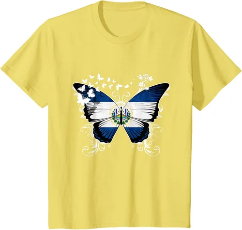 Vista 48 de Camiseta Salvadoreña Bandera El Salvador, Negro