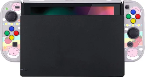 Vista 7 de PlayVital Cubierta trasera para consola Nintendo Switch, protector de controlador de mano NS Joycon carcasa dura, funda protectora acoplable