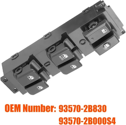 Vista 3 de 93570-2B000S4 Interruptor de ventana automático delantero izquierdo compatible con Hyundai Santa Fe CM 2007-2011 Reemplazar OE 93570-2B830