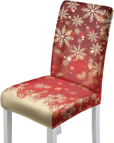 Vista 14 de HUGS IDEA Juego de 2 fundas para sillas de comedor con campanas de Navidad, lavables, fundas elásticas para sillas Parsons, fundas protectoras