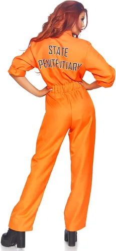 Vista 2 de Leg Avenue Women's Prisoner Jumpsuit Jail Costume