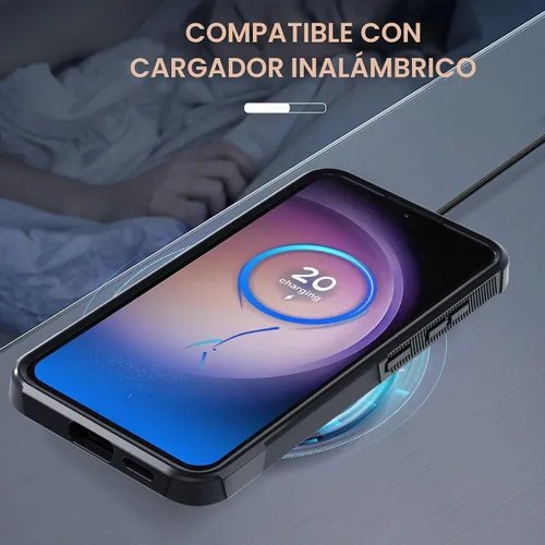Vista 8 de Funda para Samsung Galaxy S24 FE, Cuerpo Completo Resistente de Servicio Pesado Robusta a Prueba de Golpes Funda Protectora para Teléfono con Correa