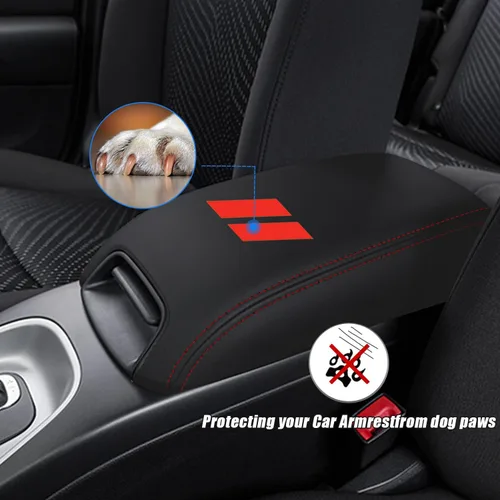 Vista 3 de Funda para reposabrazos de consola central de automóvil para Dodge Journey 2011 2012 2013 2014 2015 2016 2017 2018 2019 2020 cuero antiarañazos