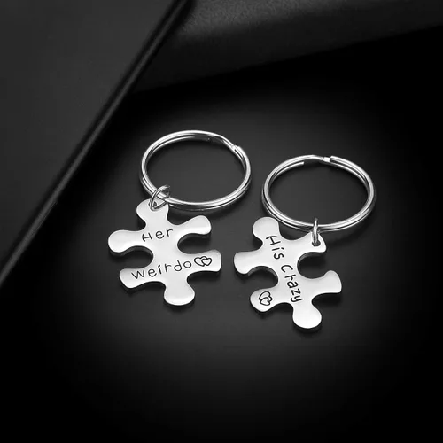 Vista 5 de Regalos de pareja para novio y novia Llavero de pareja para él y ella, llavero para él y ella, regalo del día de San Valentín para novio, novia
