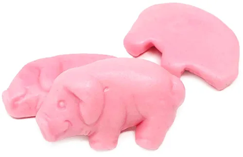 Vista 5 de SweetGourmet Caramelo de cerdo gomoso rosa frambuesa 2 libras